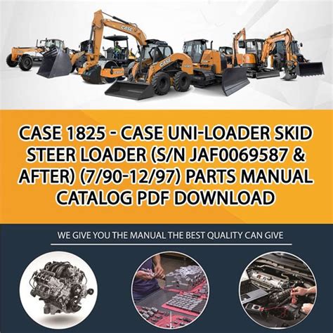 case 1825 skid steer service manual|case 1825 years made.